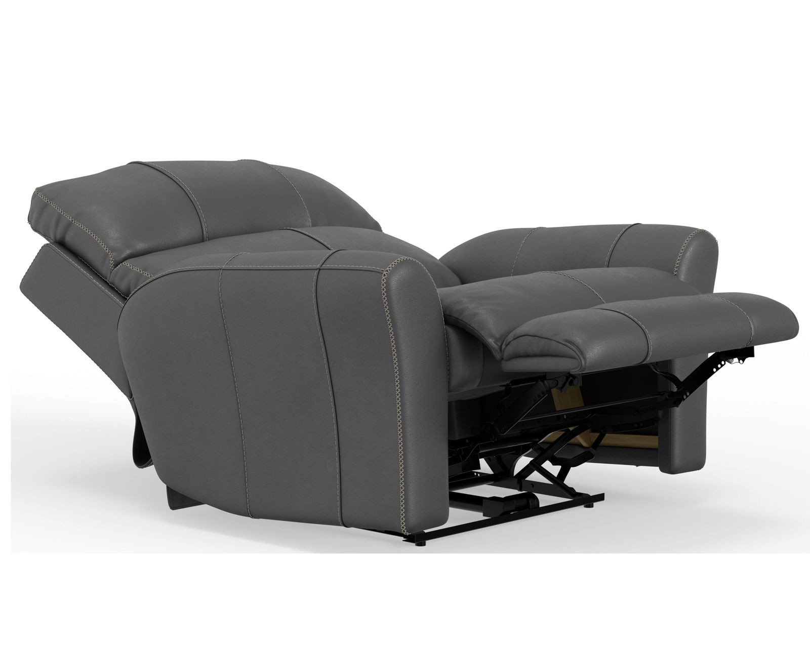 Fredda 82" Power Headrest Power Reclining Leather Sofa Lay-Flat Relaxation, Zero Gravity Comfort & Premium Italian Leather - 2 colors - Fredda Lay Flat Zero Gravity Power Recliner in Anthracite