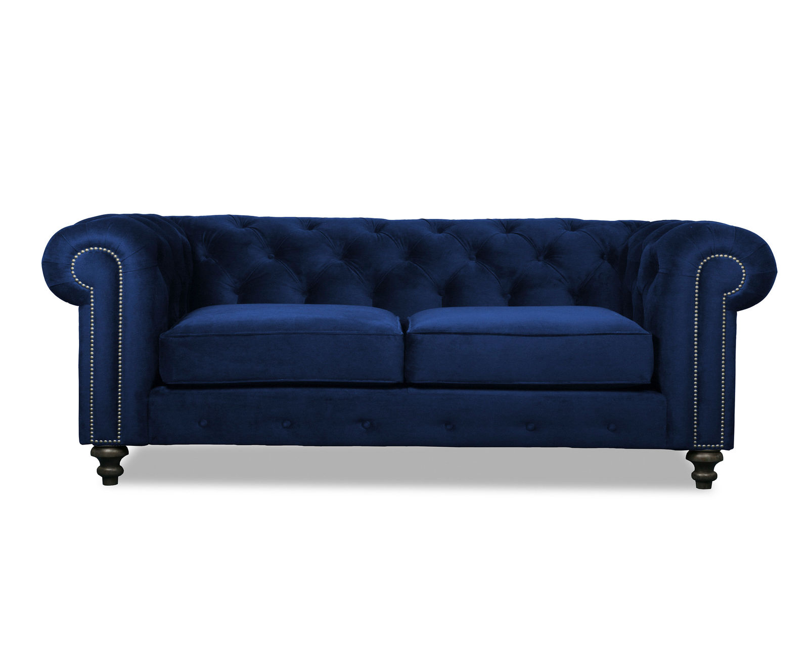 London Tufted Sofa in Blue -  72" - 90" - 103" - London Tufted Sofa 90" Blue