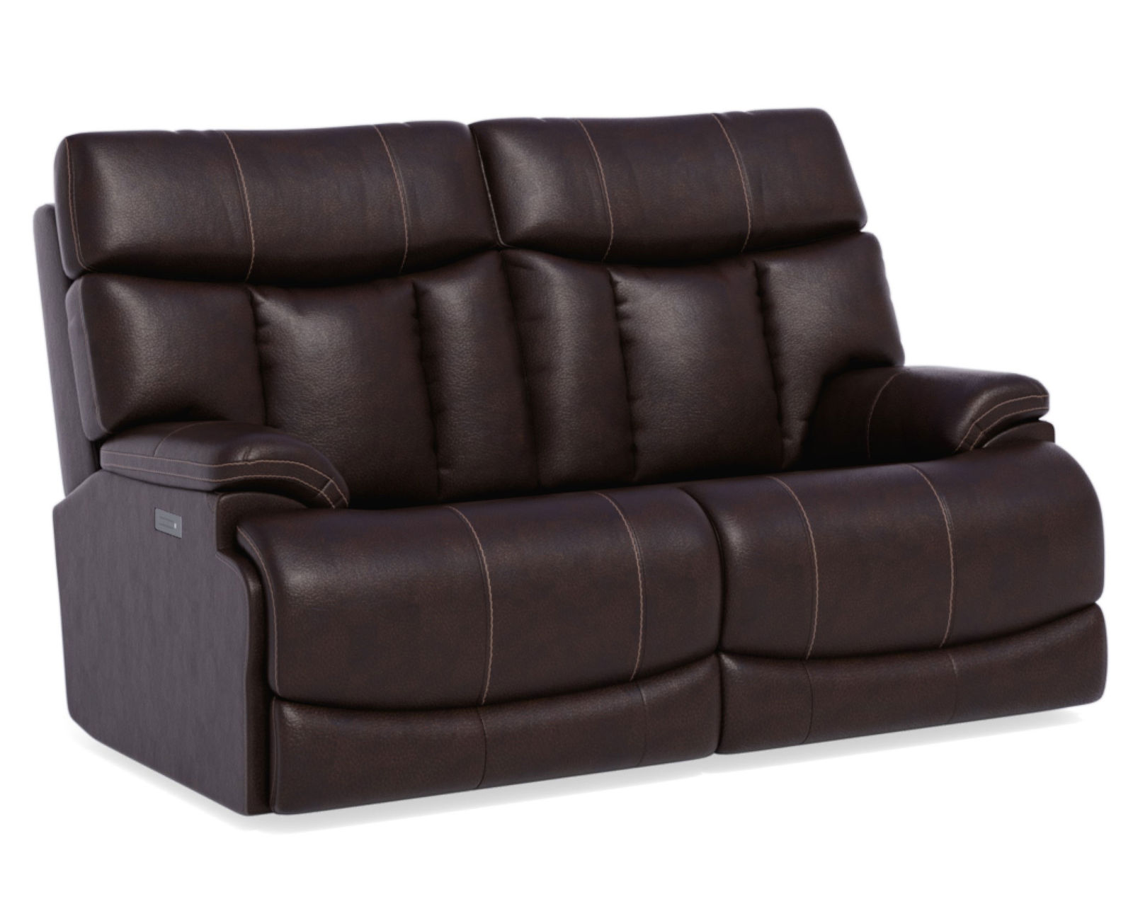 Clive Leather Power Reclining Loveseat with Power Headrests and Lumbar (375-70) in stock