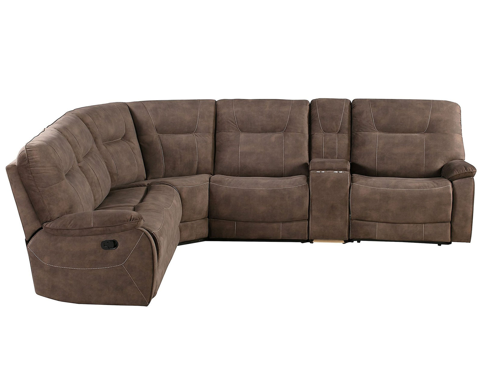 Cooper Brown Reclining Sectional (In stock - Fast shipping) - Sectional Layout C:  Cooper Brown Reclining Sectional
