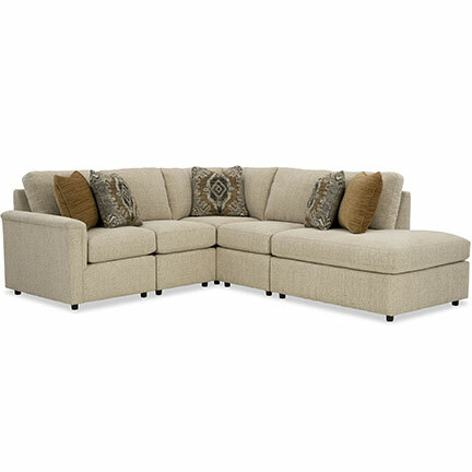 Layout I: Five Piece Sectional 90" x 107"