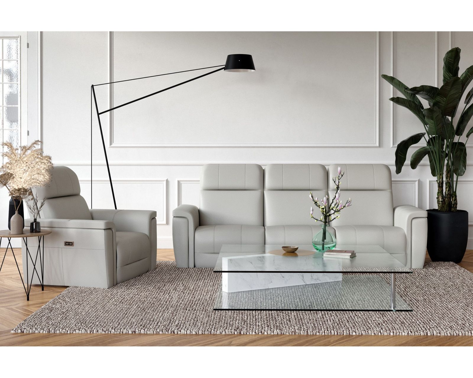 Kellan Dual Power Reclining Sofa — Available in Standard & Wide Cushions, 140+ Leather Options, and 82", 85", or 114" Widths - Premium Comfort Without Compromise