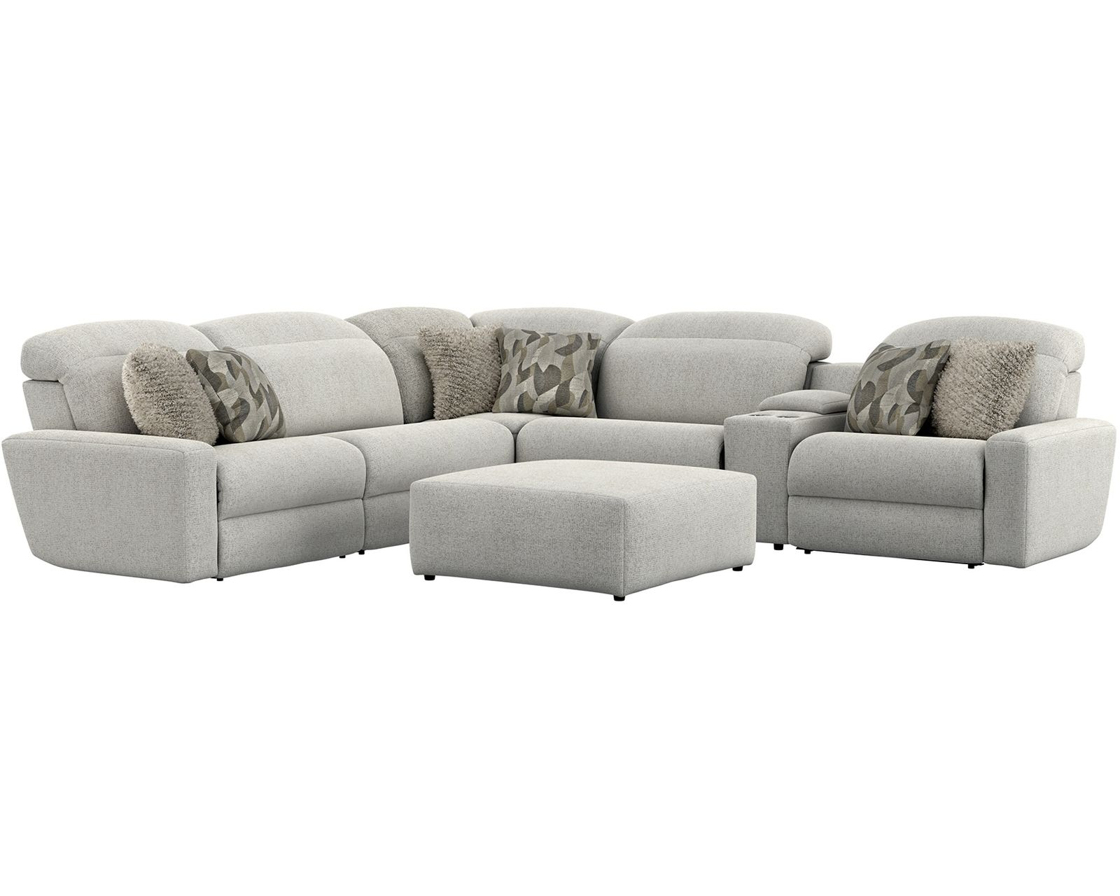 Terrence Modular Euro Styled Power Headrest Power Reclining Sectional (2 colors)