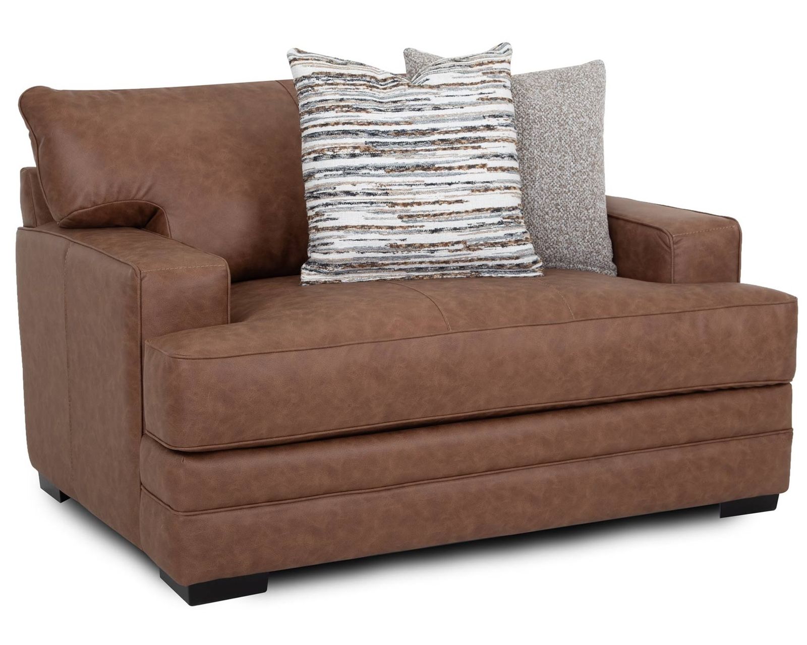 Regent 101.5" Extra Wide Sofa (Extra-Wide Comfort with the Rich Look of Worn Leather) - Regent Chair and a Half