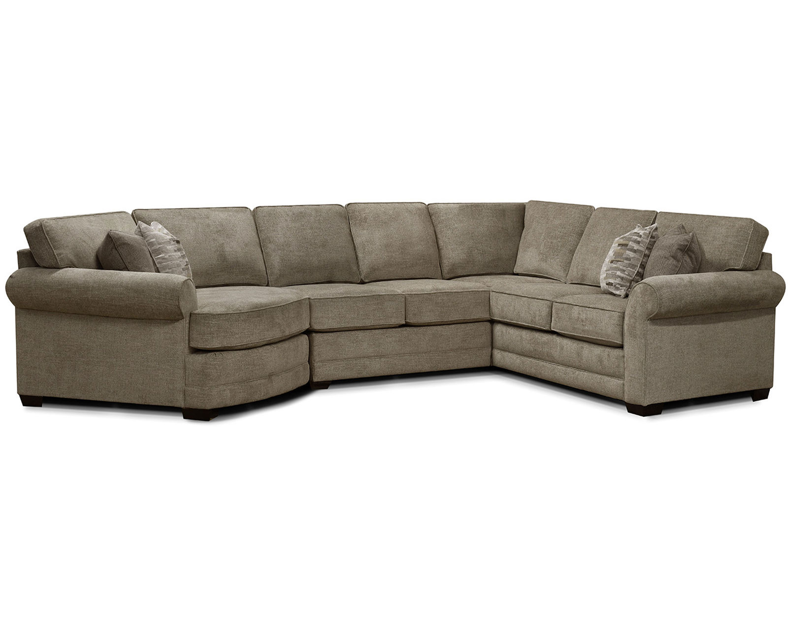 Brantley Stationary Sectional  (+100 Standard and Performance Fabrics) - Layout E: Three Piece Sectional 150" x 94"