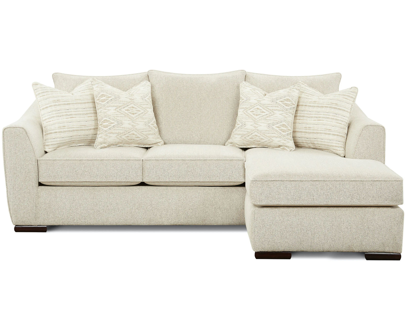 Vibrant Vision Oatmeal 95.5" Chaise Sofa - 9778 
