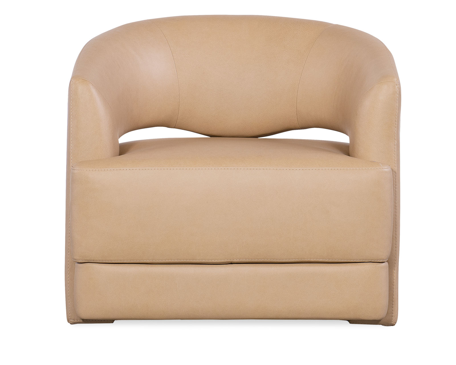 Keys Leather Tan Sofa 97" (In stock) - Keys Swivel Chair