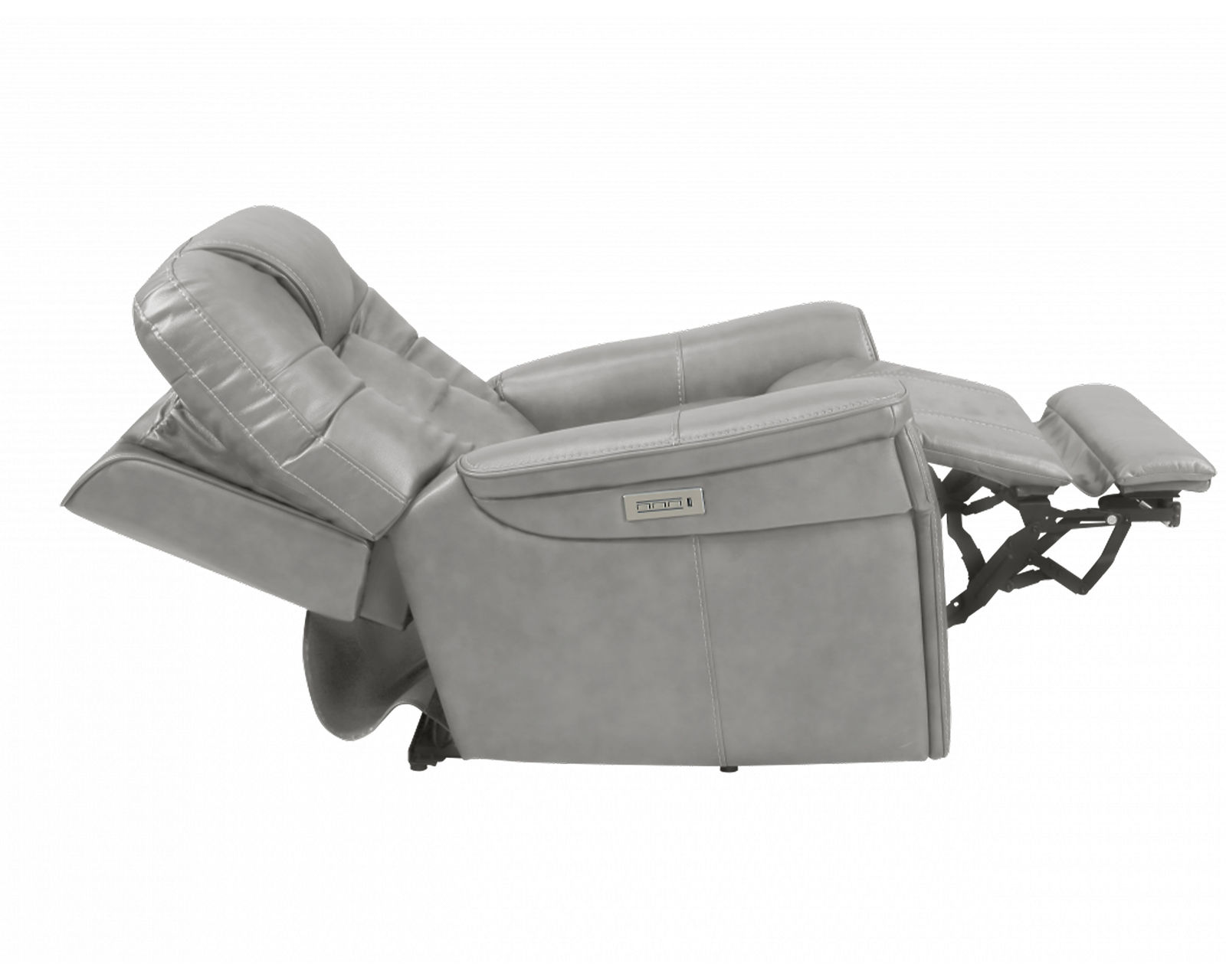  Sanibel 88" Sofa w/Power Recline, Power Head Rests & Power Lumbar (Lay Flat) Dove Leather (In stock) - Layflat reclining mechanism - like laying on a mattress