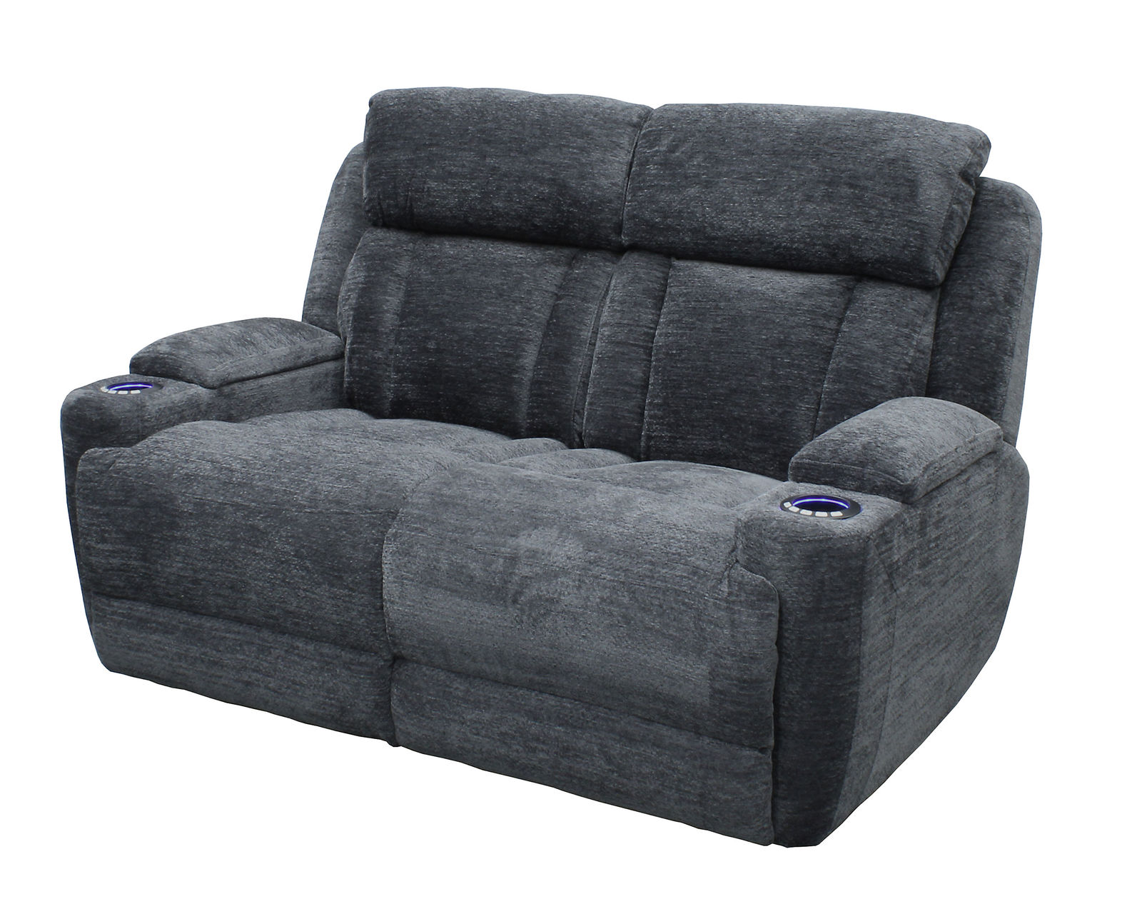 Dalton 89" Power Headrest Power Reclining Sofa with Reading Light and Drop Down Console Charcoal (In stock - Fast shipping) - Dalton Power Headrest Power Reclining Loveseat