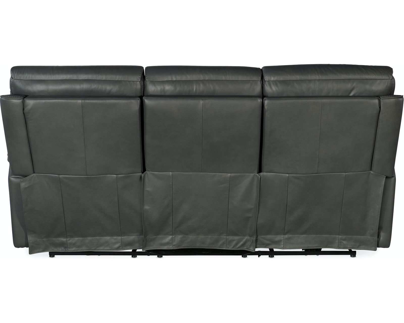 Lyra Leather Zero Gravity Power Sofa with Power Headrest 89" (Gray) In stock - Covered in the Sahara Ash semi-aniline top-grain leather