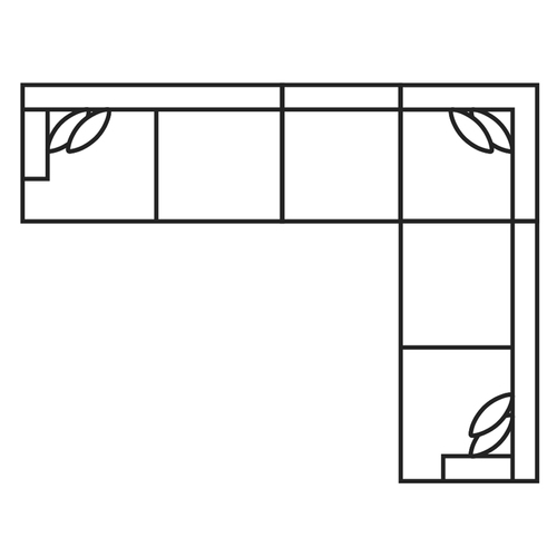 Layout E: Four Piece Sectional 179.5" x 137"