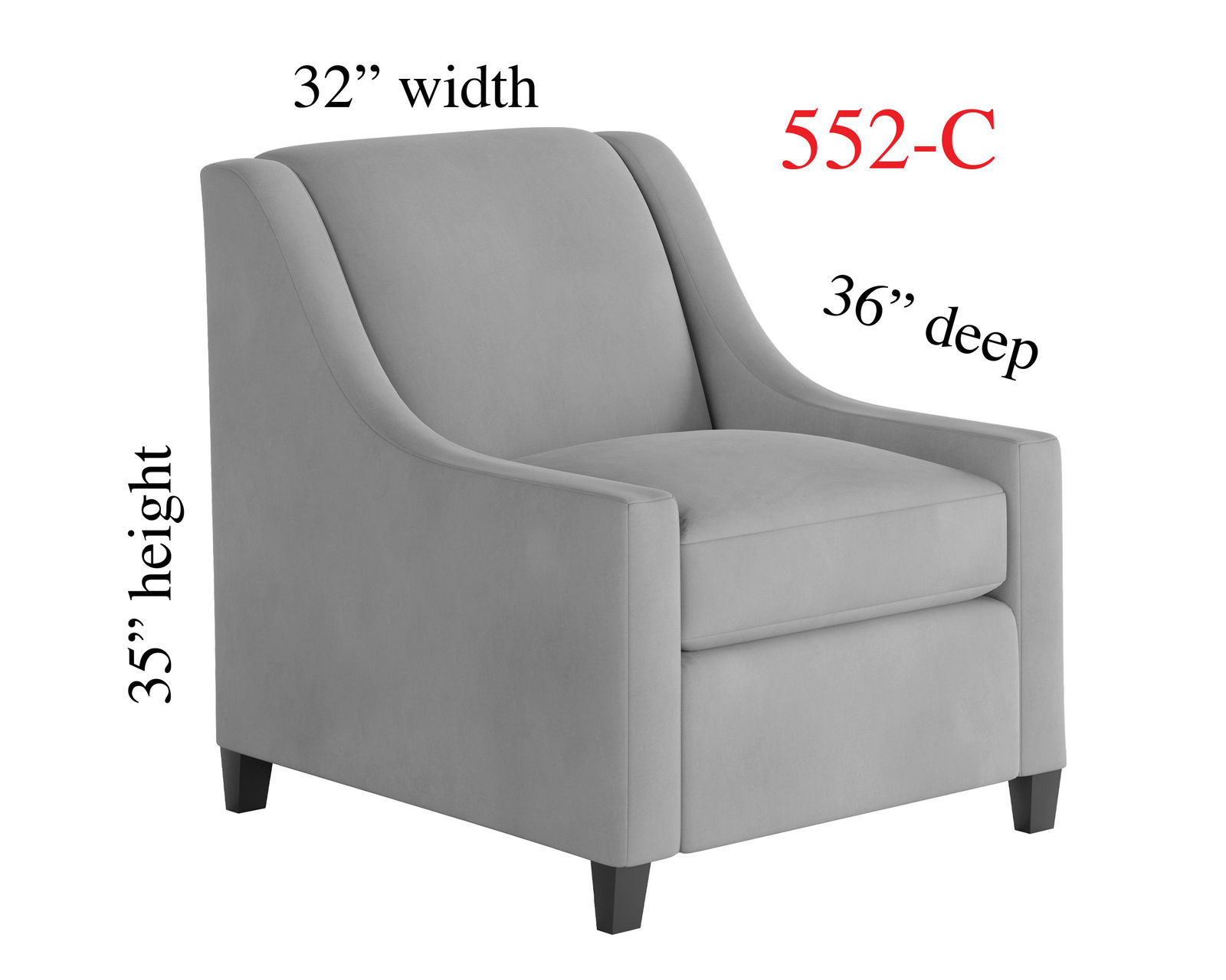Sugarshack Glacier Accent Chair - 552-C (performance fabric) - Sugarshack Glacier Accent Chair - 552-C (performance fabric)