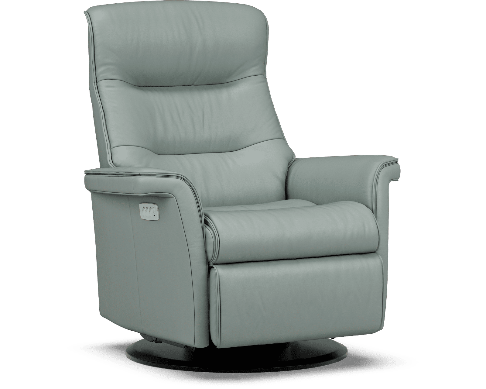 Chelsea Swivel Glider Relaxer Recliner Lagoon (Scandinavian Comfort That Moves With You) In stock