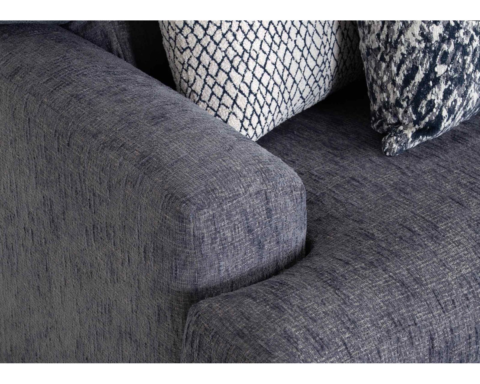 Sapphire 99" Sofa with Reversible Chaise (Relax Your Way. Reversible Chaise Comfort with a Fresh Designer Look) - Seat and Back Cushions Are Reversible