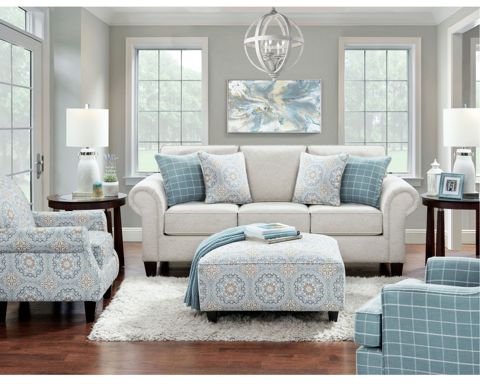 Bates Nickel 93" Sofa (Includes Pillows) - Buy the sofa or enjoy the entire room