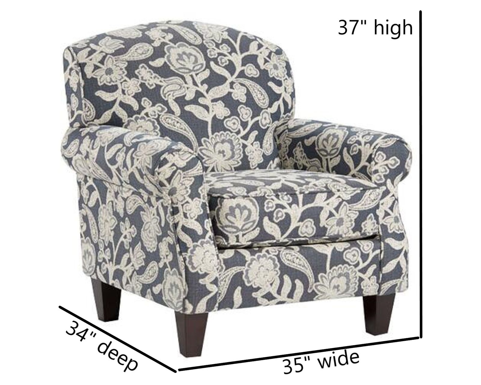 Awesome Oatmeal 88" Sofa (performance fabric) includes pillows - Sophie Indigo Accent Chair - 532