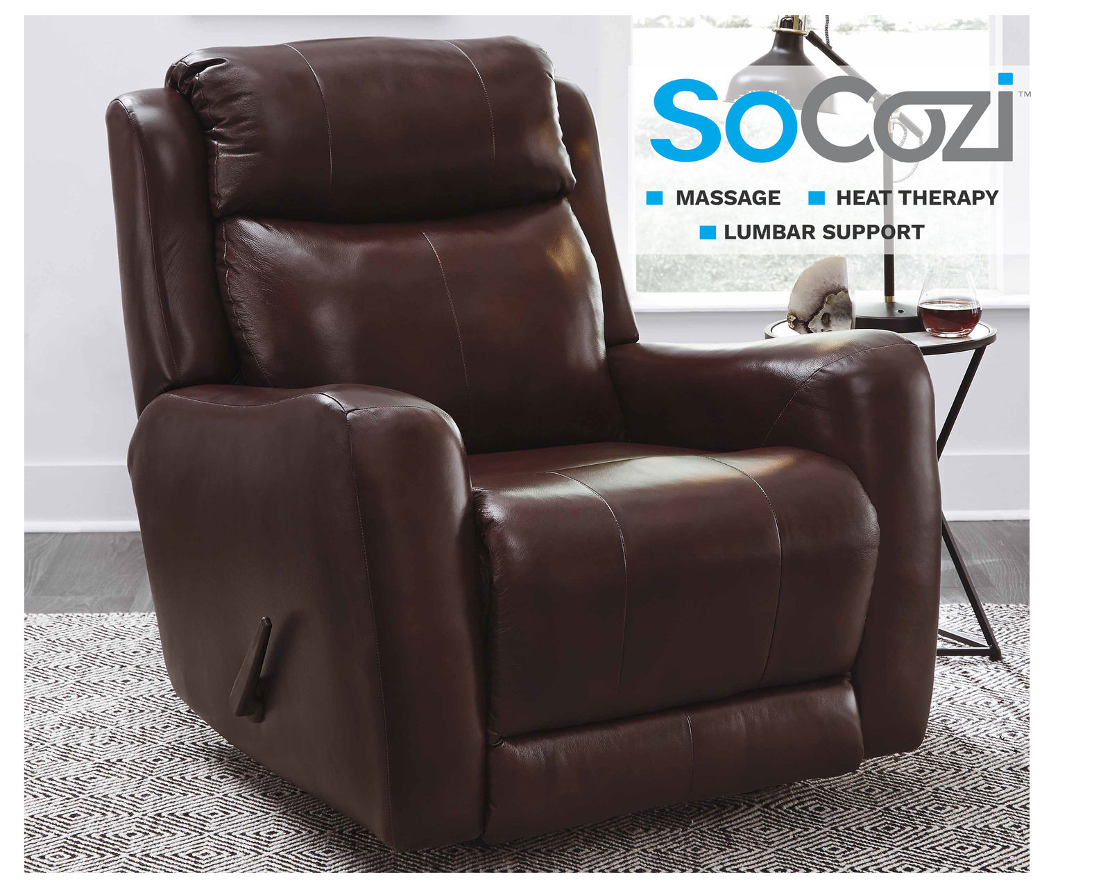 View Point Recliner w/ Massage + Heat + Lumbar + Free Power Headrest (+150 fabrics and leathers) - Available in a wide selection of fabrics and leathers