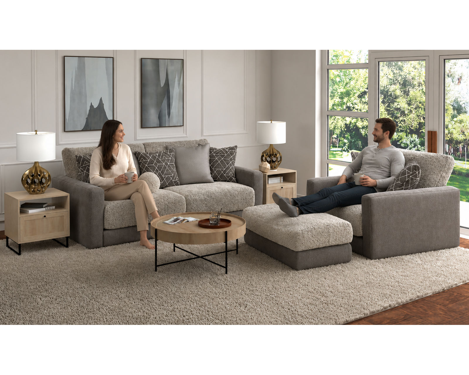 Reddington 96" Oversized Sofa (includes pillows) - 90+ Years of American Comfort.