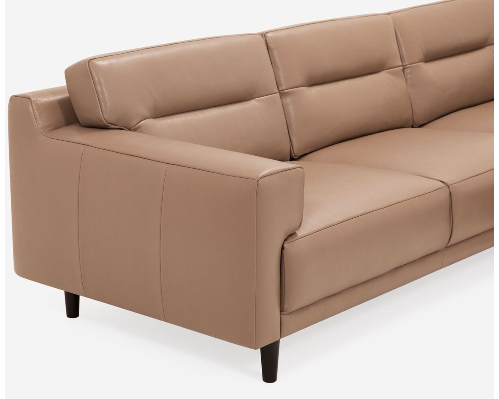 Remi 77159 Chaise Sectional (101" x 60") +100 leathers - Three Wood Leg Finishes