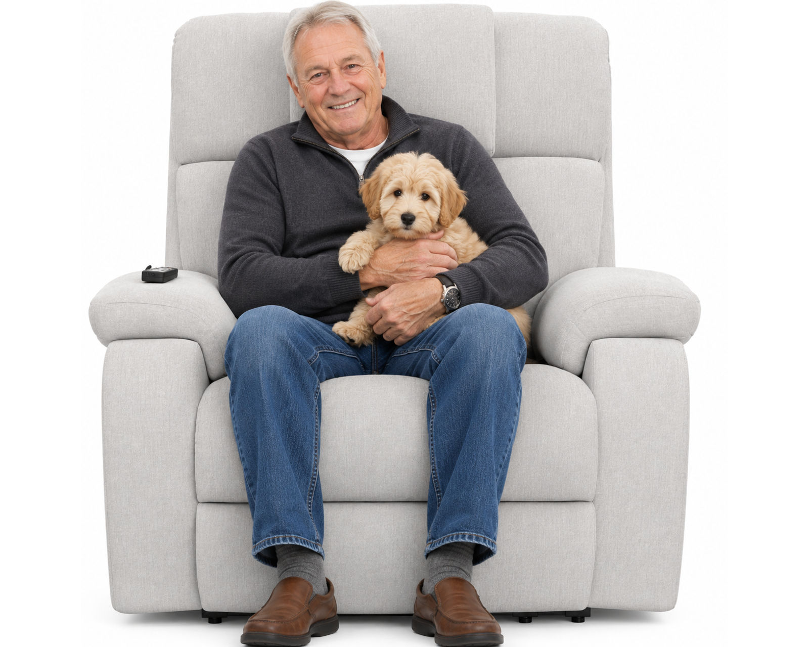 Snoozer Dual Power Lift Power Headrest Lay Flat Recliner with CR3 Heat & Massage + Zero Gravity (3 colors) - Your Comfort. Your Independence.