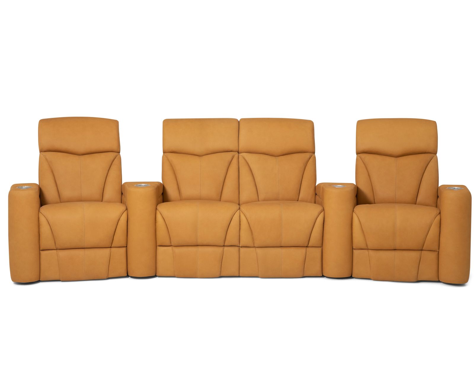 Vivid 41095 Triple Power Home Theater Sectional (+200 colors) - Layout H: Three Piece Home Theater Sectional Straight 122" Wide