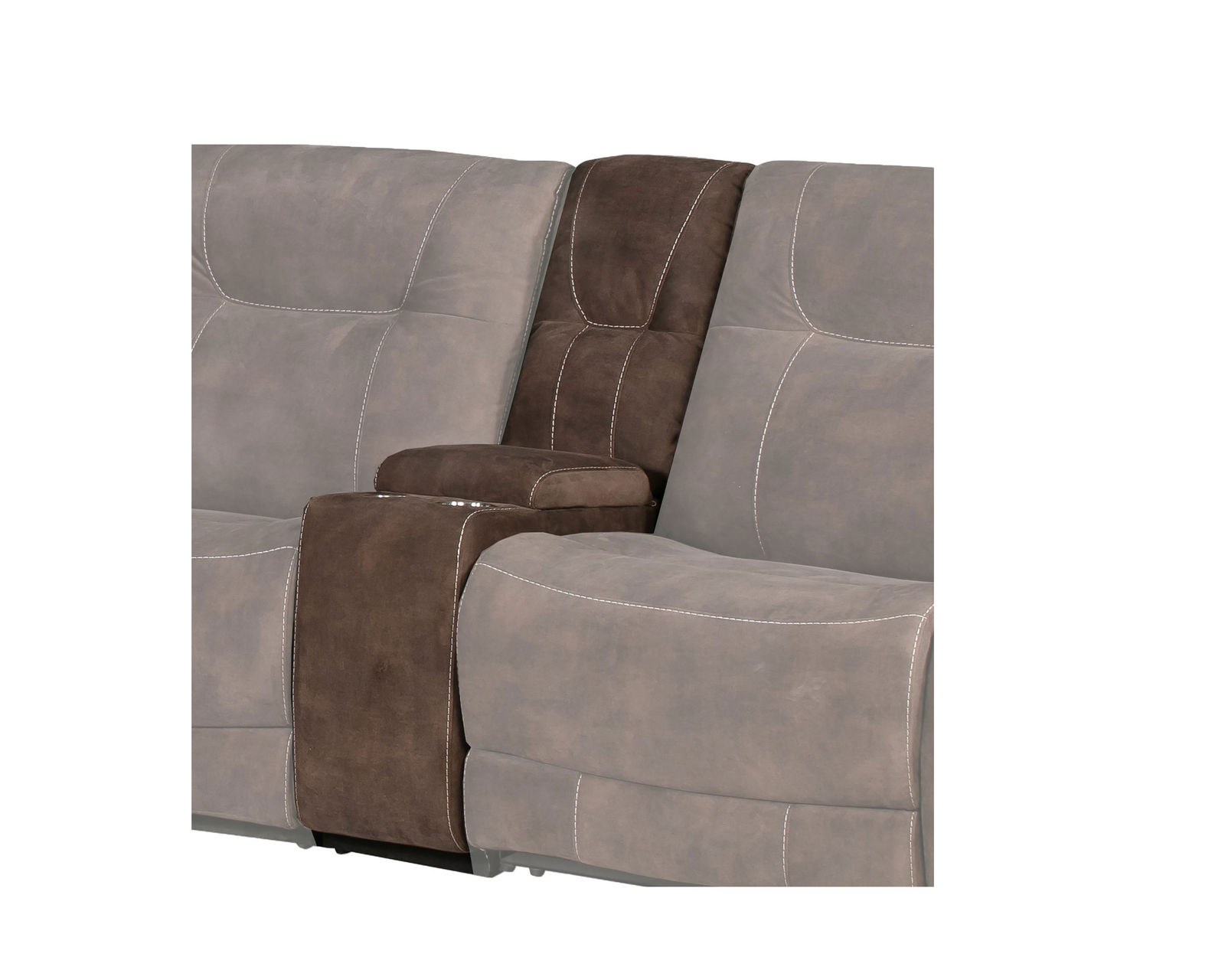 Cooper Brown Reclining Sectional (In stock - Fast shipping) - Cooper Entertainment Console Brown
