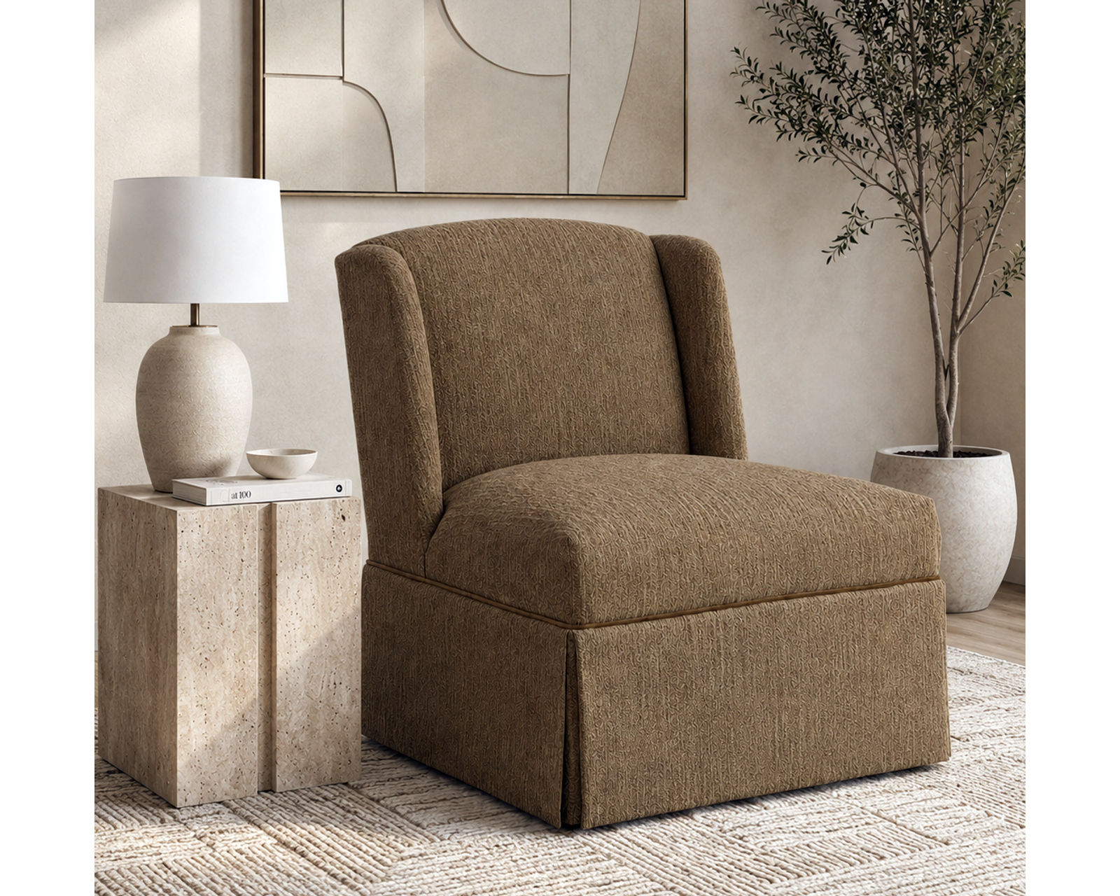 Erin & Ben™ Clarabelle Armless Accent Chair (+50 exclusive fabrics) - Made to Reflect Your Style. Built to Last.