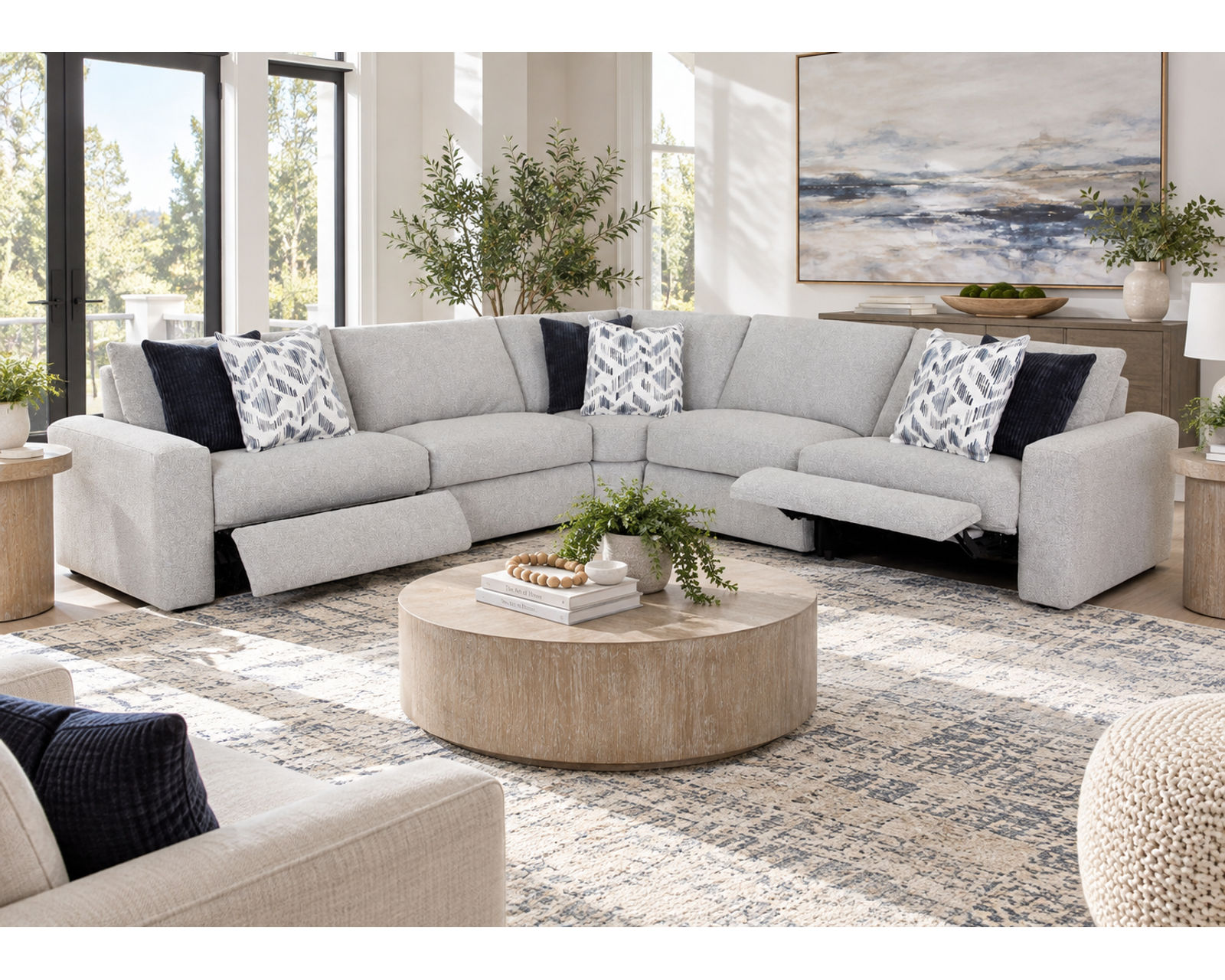 Toronto 400 Modular Wide-Seat Power Reclining Sectional (Wide-Seat Comfort. Power Reclining. Designed Around You) 3 colors - Includes all Accent Pillows