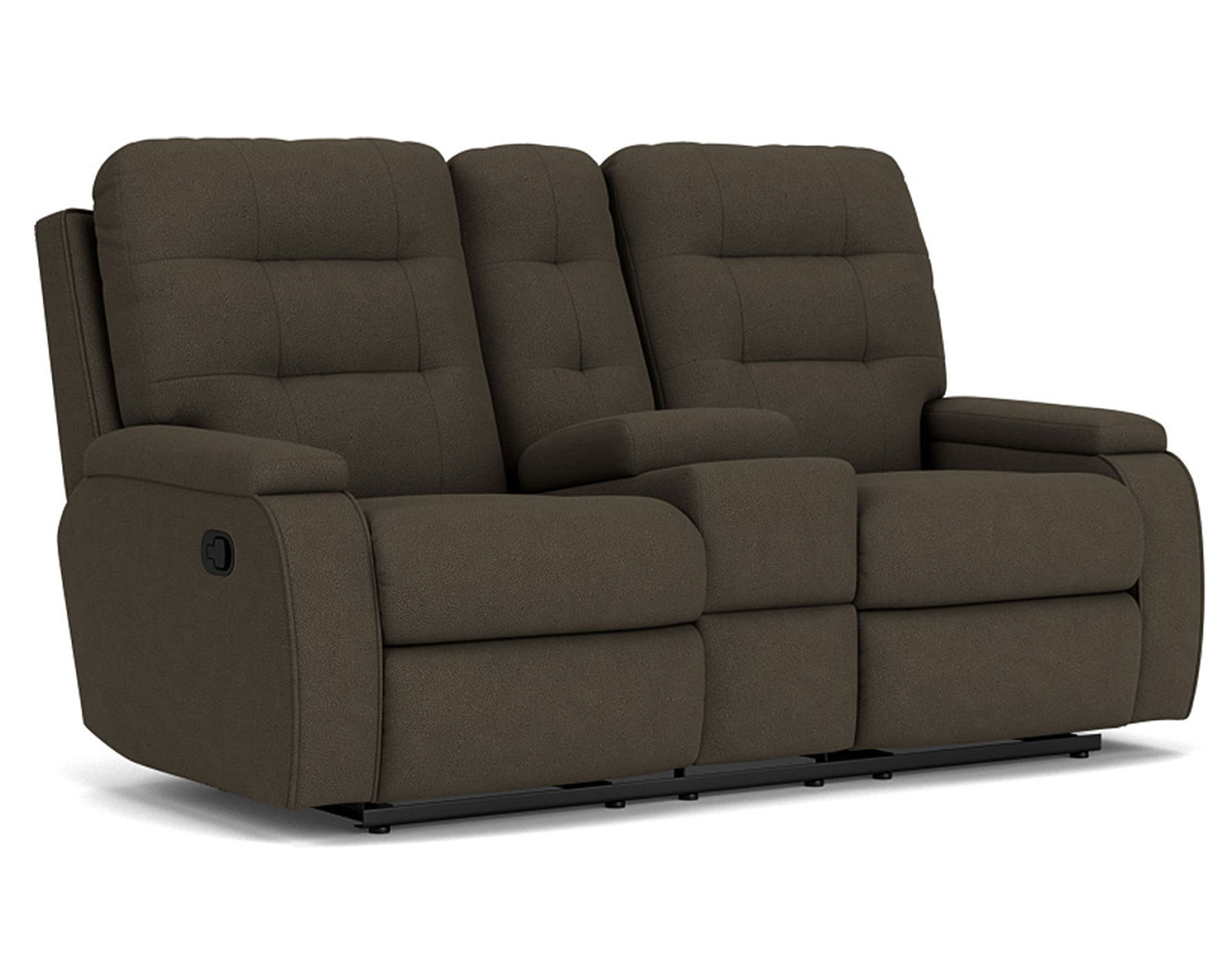 Kerrie 86" Reclining Sofa (Colors Available) - Center console features cupholders and storage