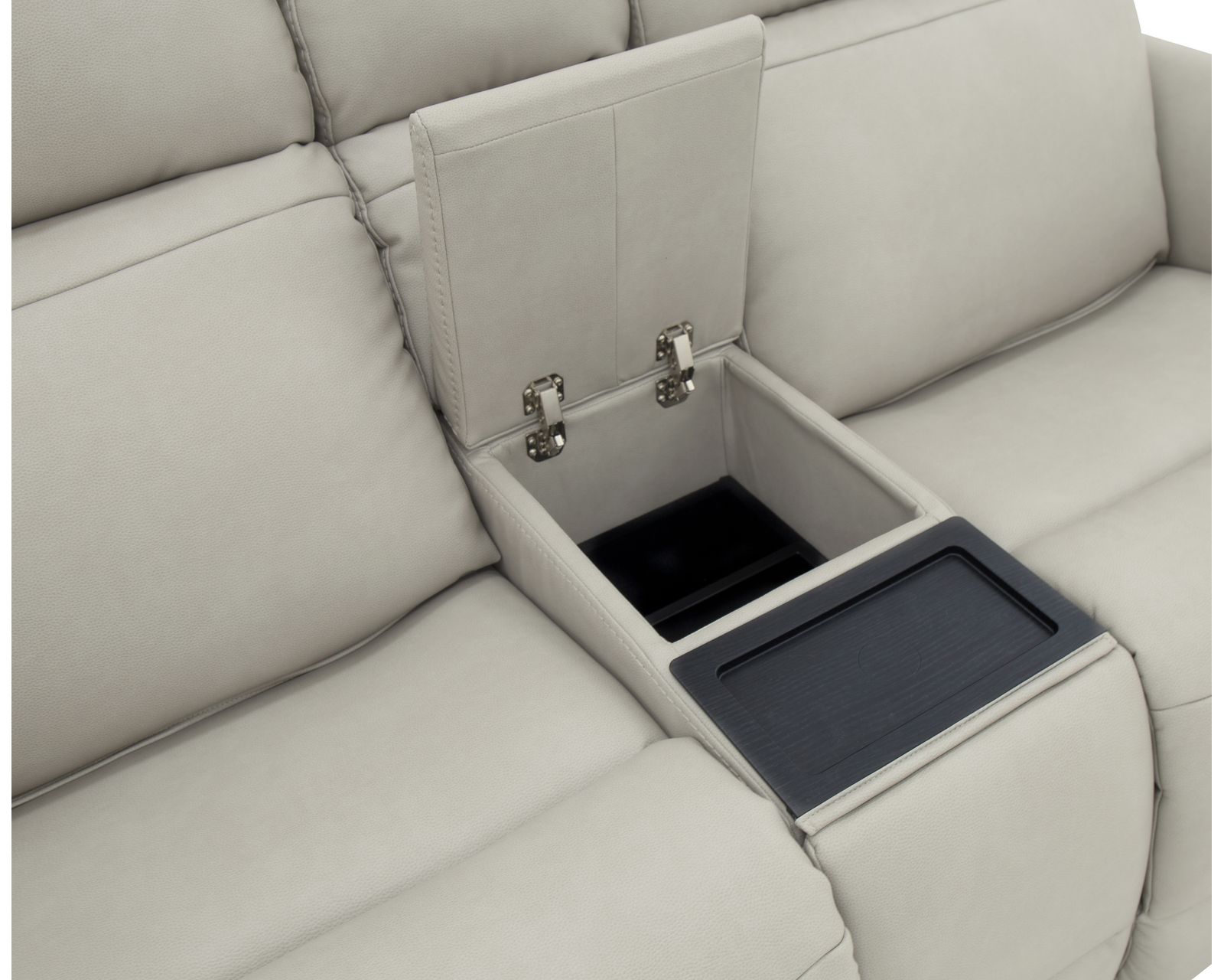 Artemis 1823 Triple Power Reclining Sofa with Heat and Massage 886-01 (85") two colors (in stock) - Center console includes storage, wireless charging, USB. and Pop Out Cupholders