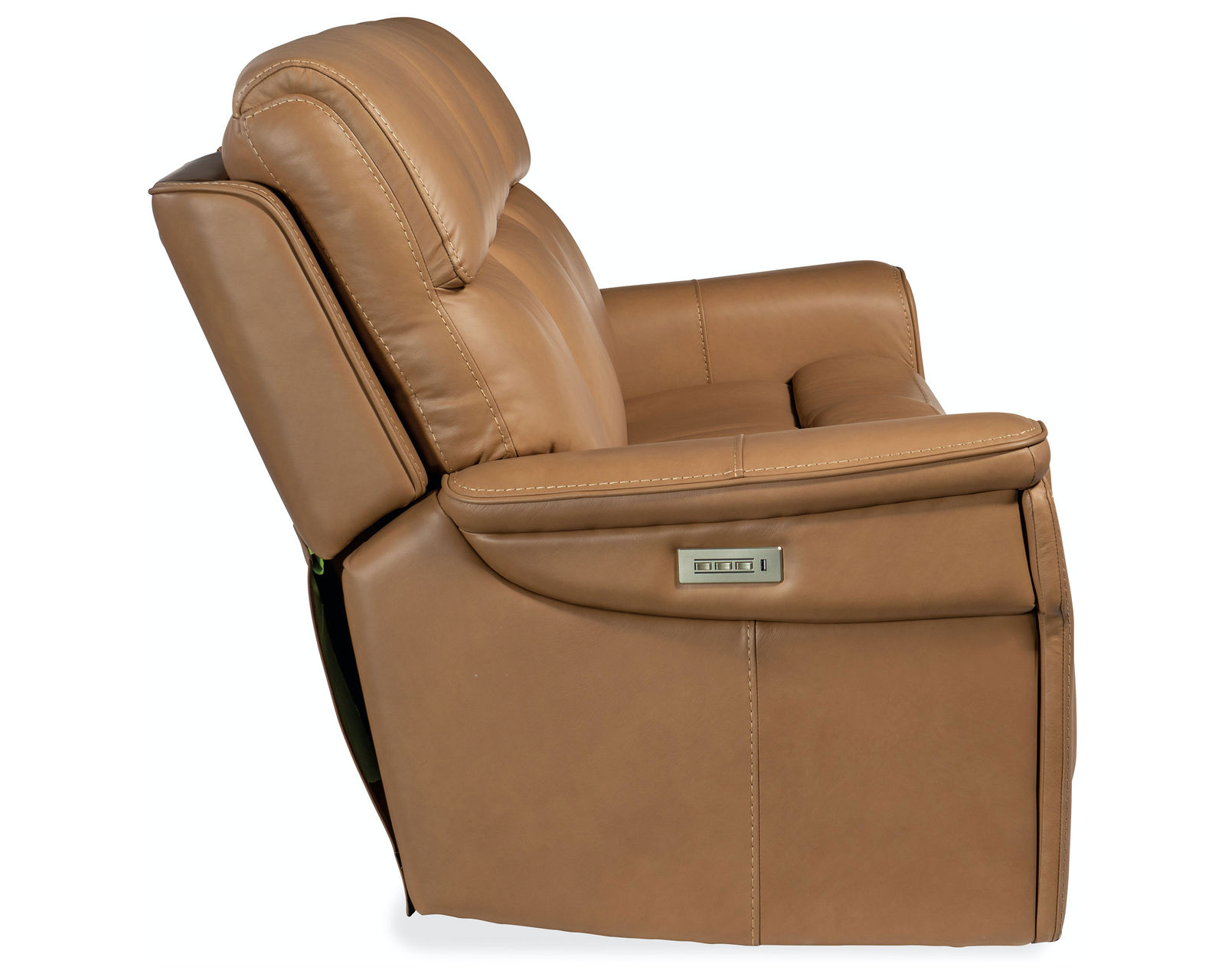 Lyra Leather Zero Gravity Power Sofa with Power Headrest 89" (Brown) In stock - Independent buttons control power recliner and power headrest