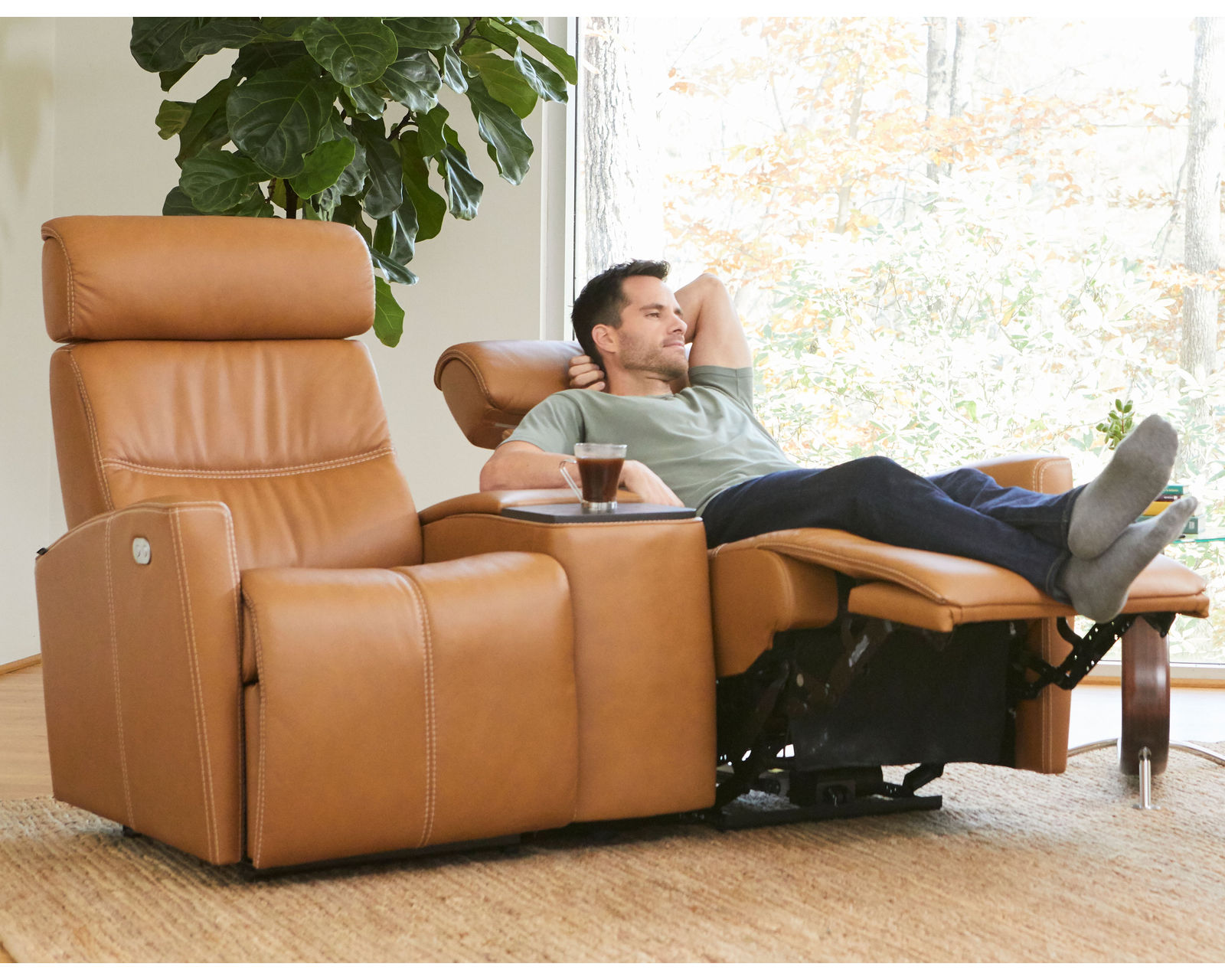 Milan Three Piece Home Theater Sectional (+40 leathers) 63" wide - Milan Three Piece Home Theater Sectional (+40 leathers) 63" wide