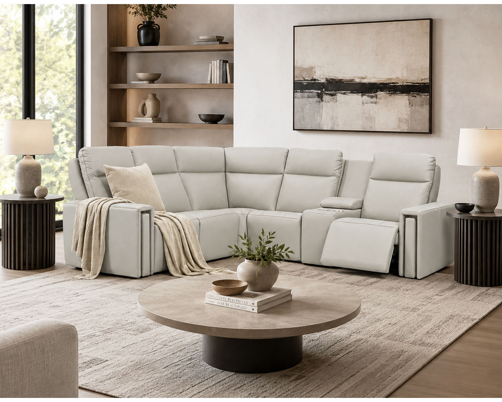 Evelyn 2012 Reclining Sectional (standard and wide seat widths) +140 leathers - Luxury Seating, Smart Investment