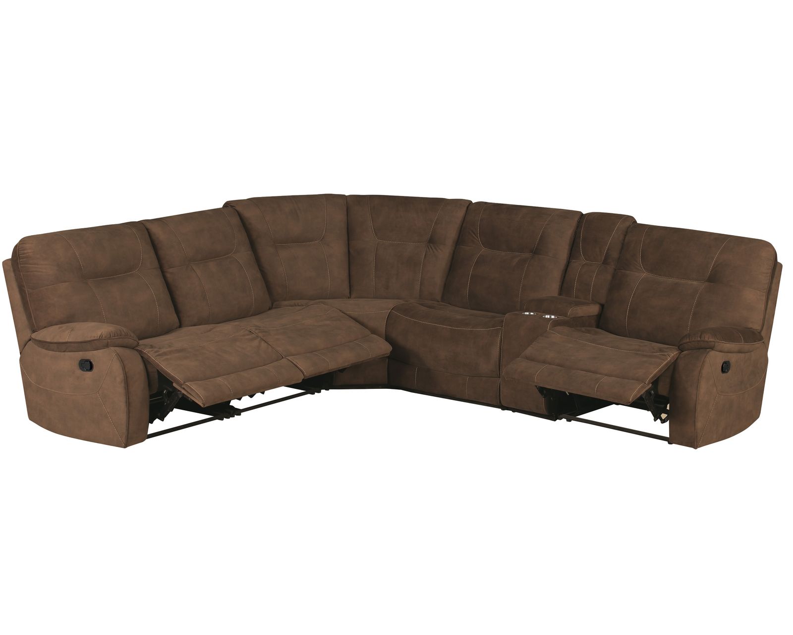 Cooper Brown Reclining Sectional (In stock - Fast shipping) - Sectional Layout C:  Cooper Brown Reclining Sectional