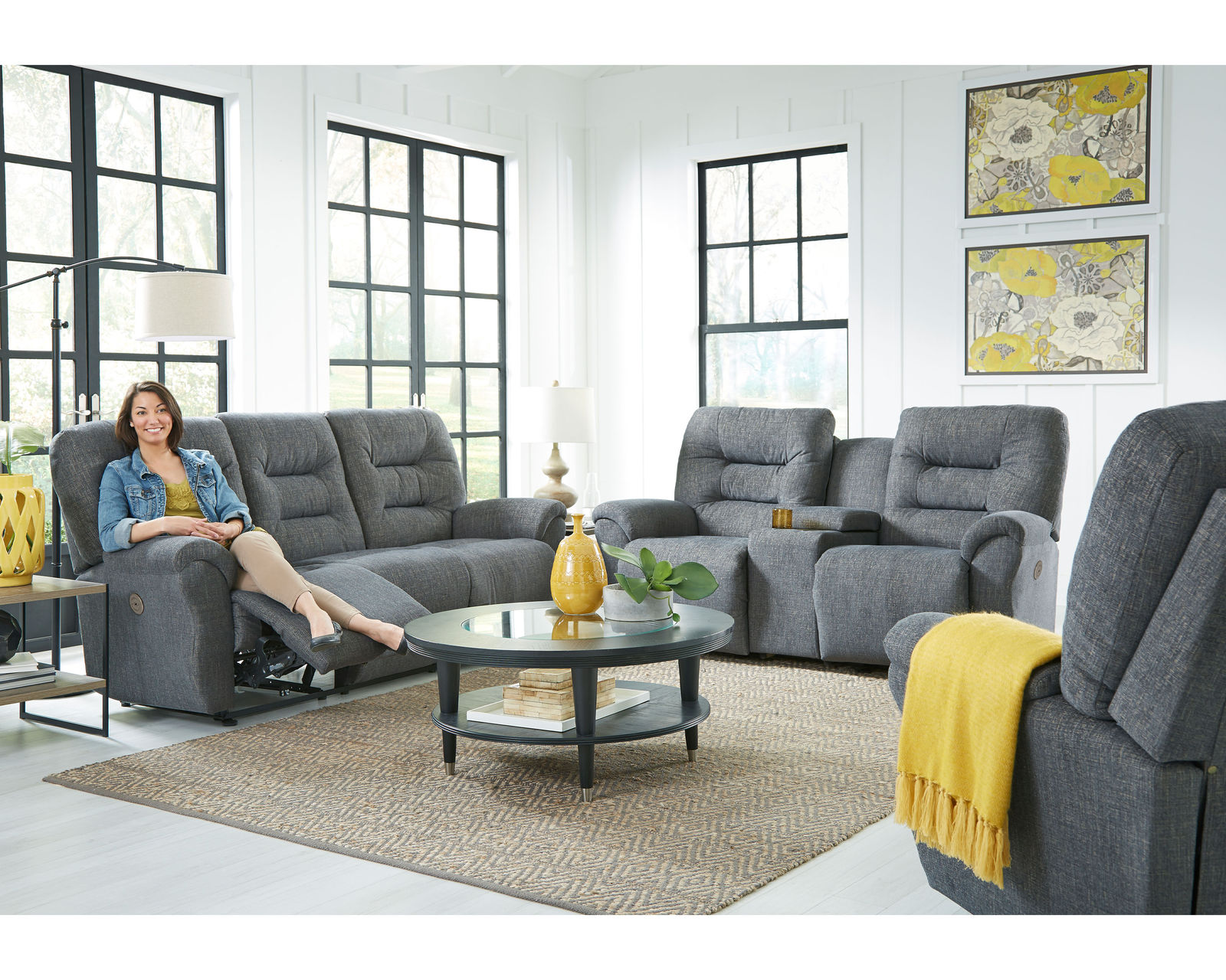 Unity Double Reclining Sofa (+100 fabrics) 85" - Unity Double Reclining Sofa