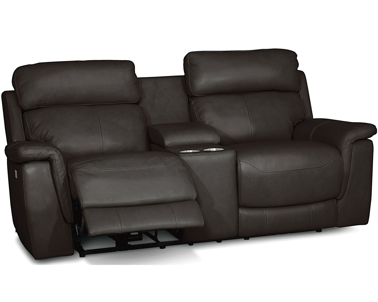 Henry 41051 Power Headrest Power Reclining Sofa (91") +100 leathers - Henry 80" Reclining Loveseat with Center Console