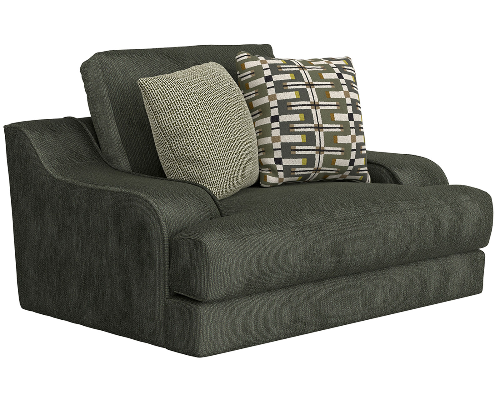 Olympus 98" Oversized Sofa (2 colors) includes pillows - Olympus Chair and a Half Shown in Fabric Ireland