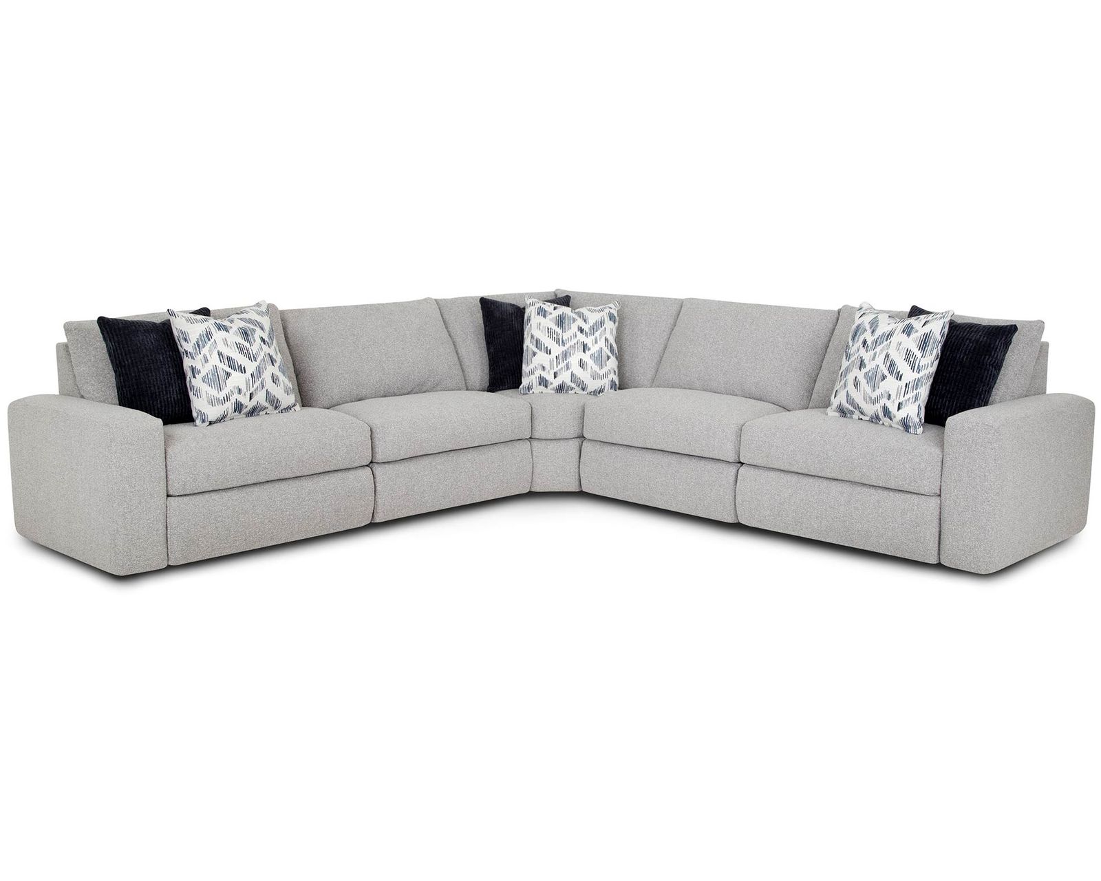 Toronto 400 Modular Wide-Seat Power Reclining Sectional (Wide-Seat Comfort. Power Reclining. Designed Around You) 3 colors - Layout A: Five Piece Reclining Sectional 132" x 132" (2 Recliners) 