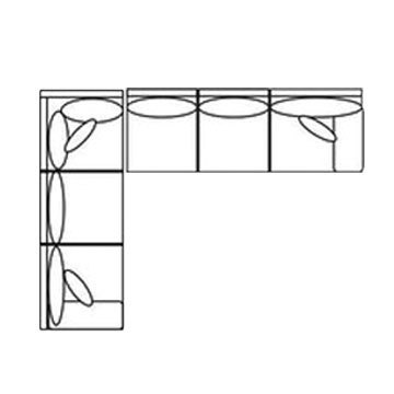 Layout F: Two Piece Sectional 87" x 110"