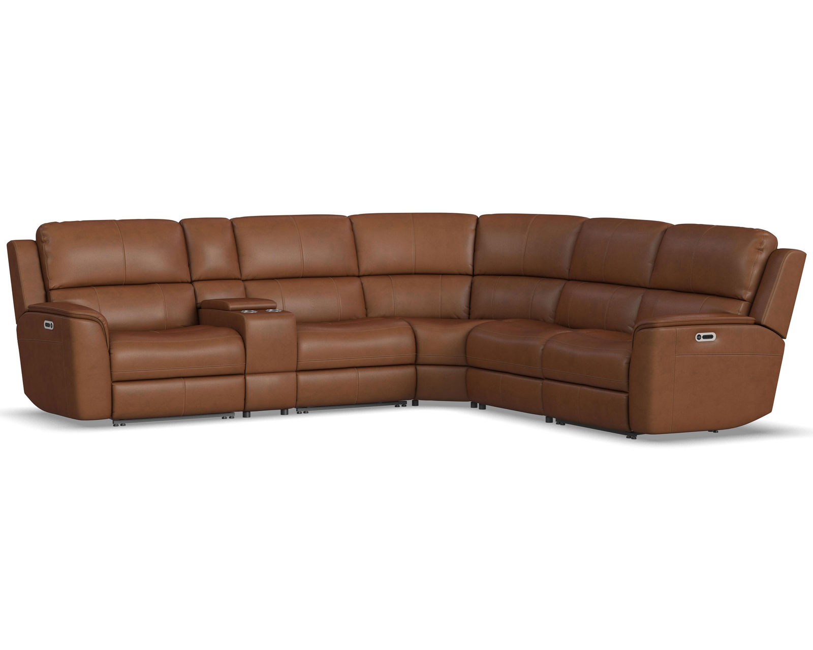 Henry Zero Gravity Reclining Sectional w/ Power Recline - Power Headrest and Power Lumbar (+3 colors) In stock - Layout G: Six Piece Reclining Sectional 128" x 115" (3 Recliners)