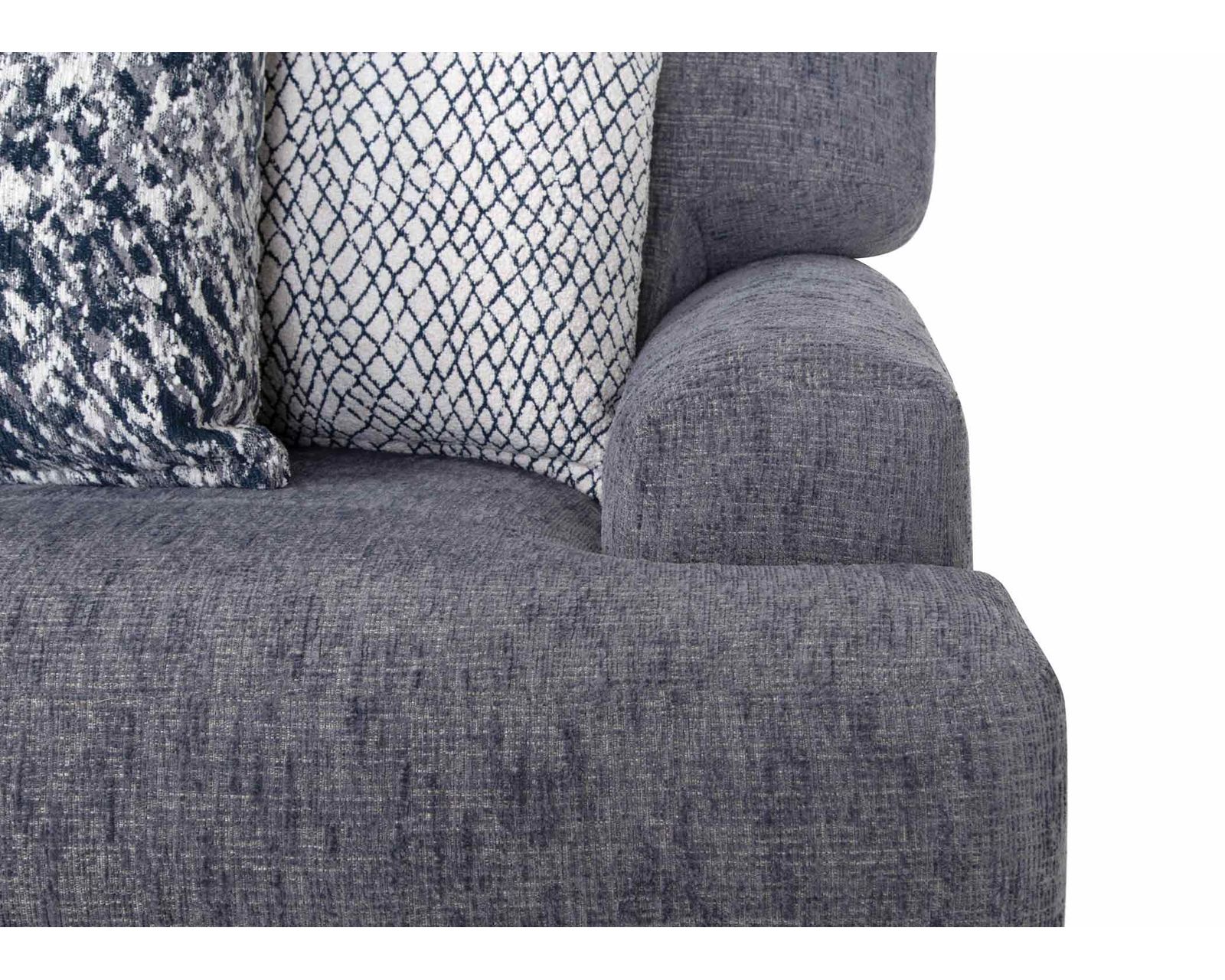 Sapphire 99" Sofa with Reversible Chaise (Relax Your Way. Reversible Chaise Comfort with a Fresh Designer Look) - Includes All Accent Pillows