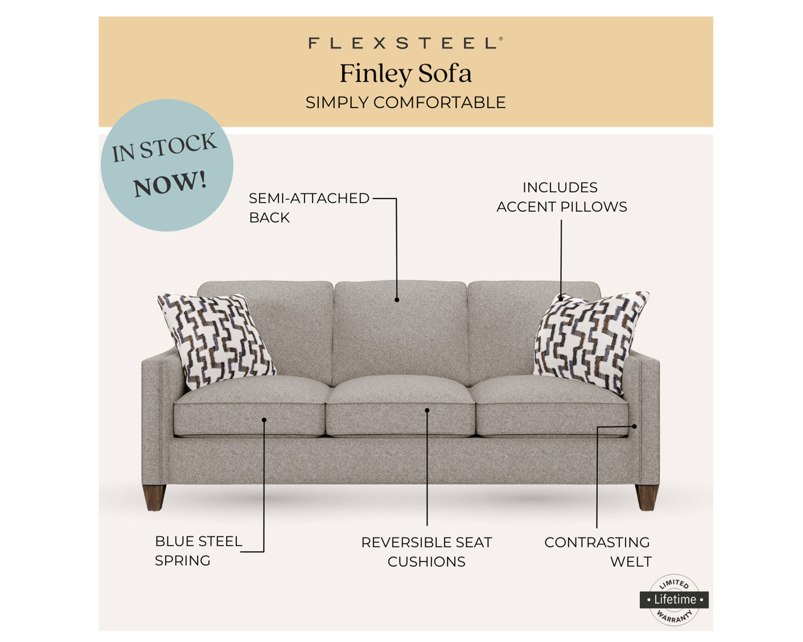 Finley  88" Sofa (In stock) - Finley Sofa (in stock)