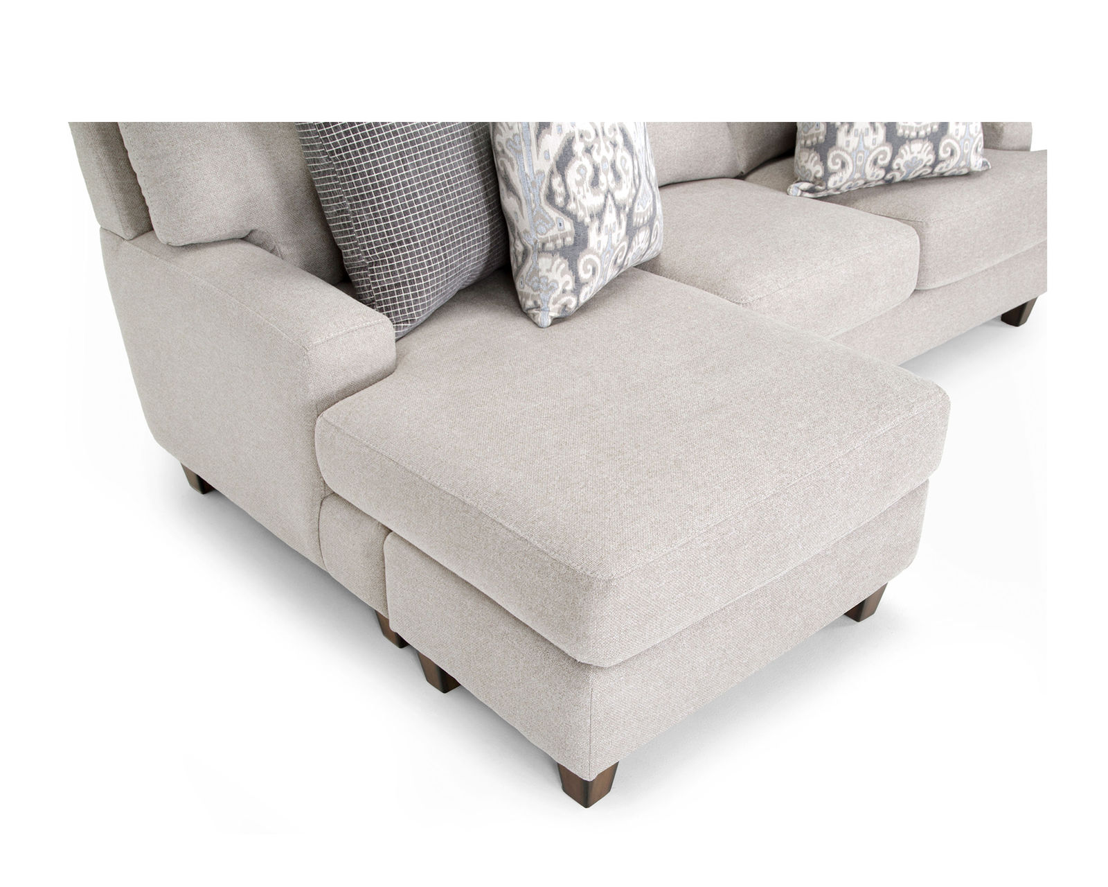 Kimber 95" Sofa with Reversible Chaise Ottoman (Includes pillows) - Available left or right side (Simple move the chaise pad and ottoman)