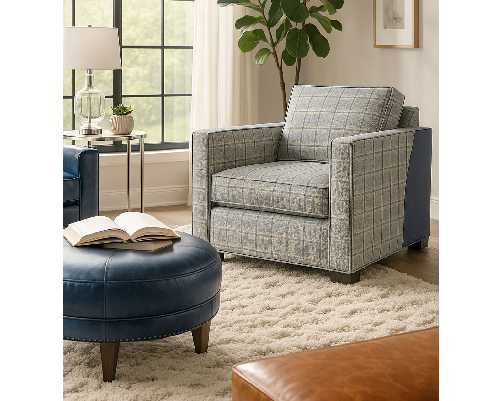 Bradington Young Eliana 634 Sofa (12 leathers) 8-Way Hand Tied - To order fabric and leather combinations call Sofas and Sectionals