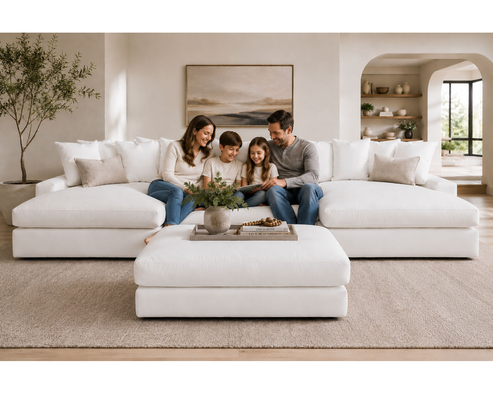 London Modular Sectional (Down Seating Performance Fabric) 3 colors - Luxury Made Livable. Design Made Easy.