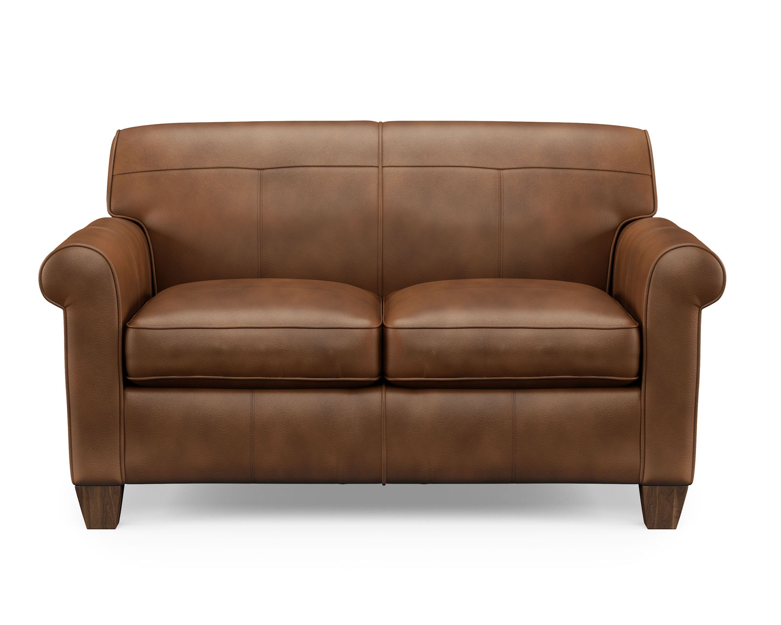 Dana 82" Stationary Leather Sofa (Leather choices) - Dana Leather Loveseat