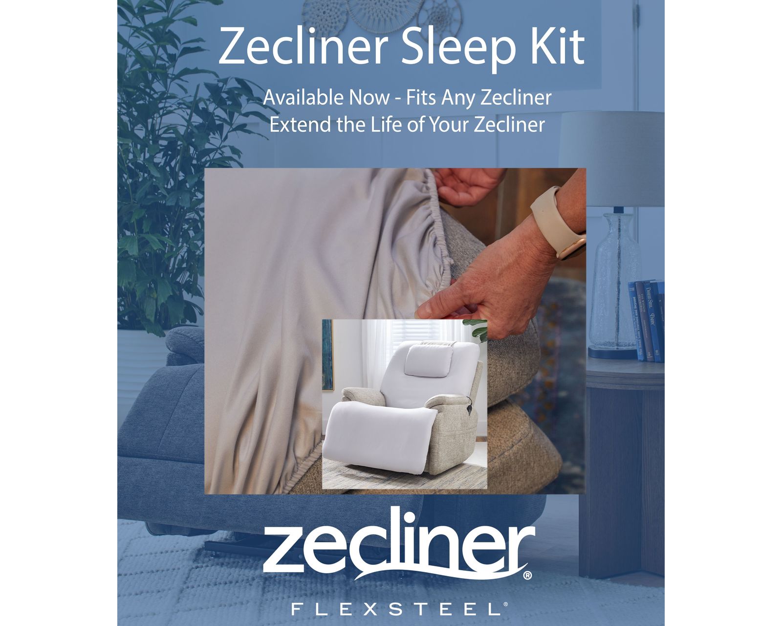 Zecliner 1092 Triple Power Lift Sleep Recliner with Heat and Massage (6' 0" and taller) in stock - Add the Zecliner Sleep Kit