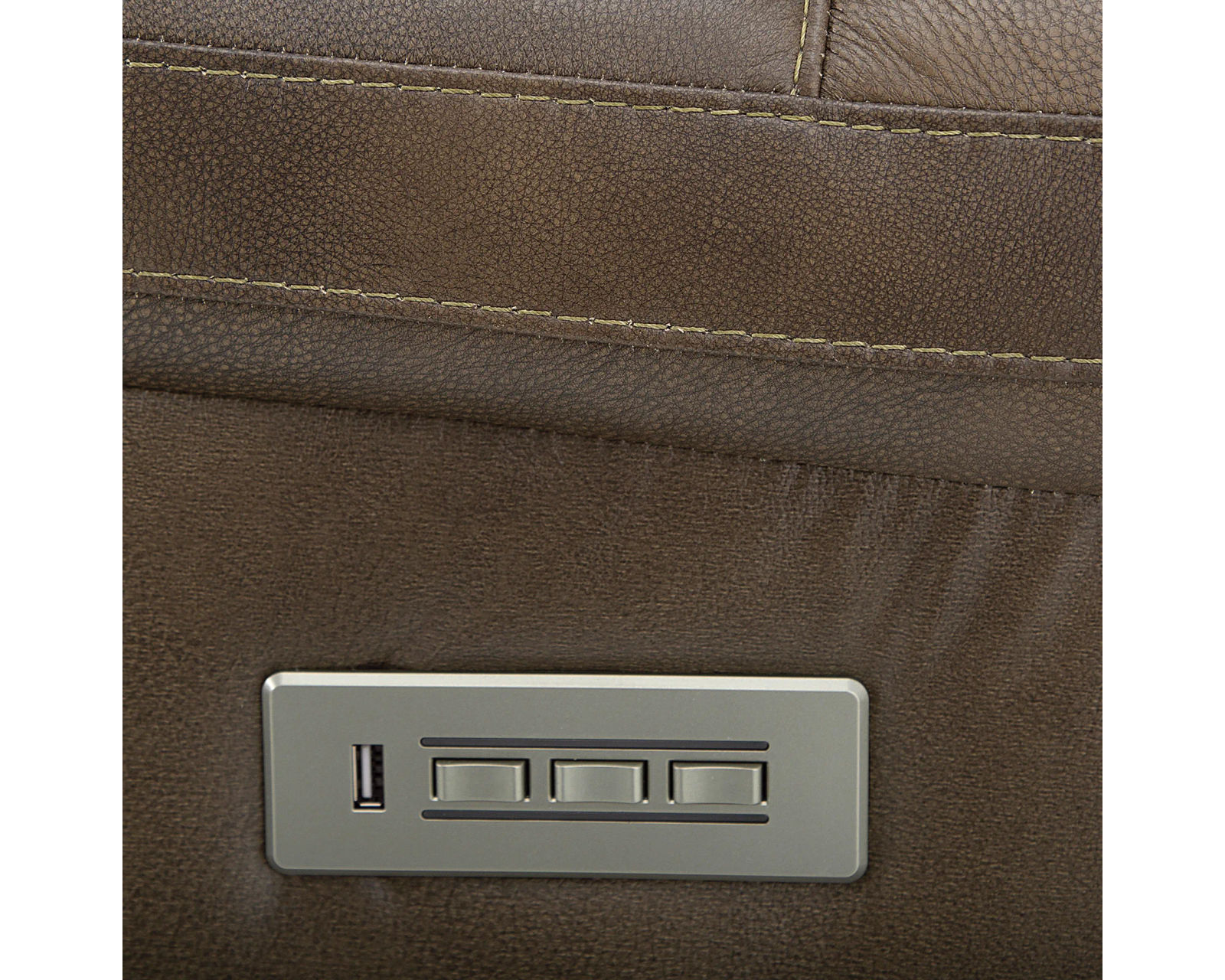 Leighton 41063 Power Headrest Power Reclining Sectional (+100 leathers) - USB charging with independent controls for the power headrest, power lumbar and power recline