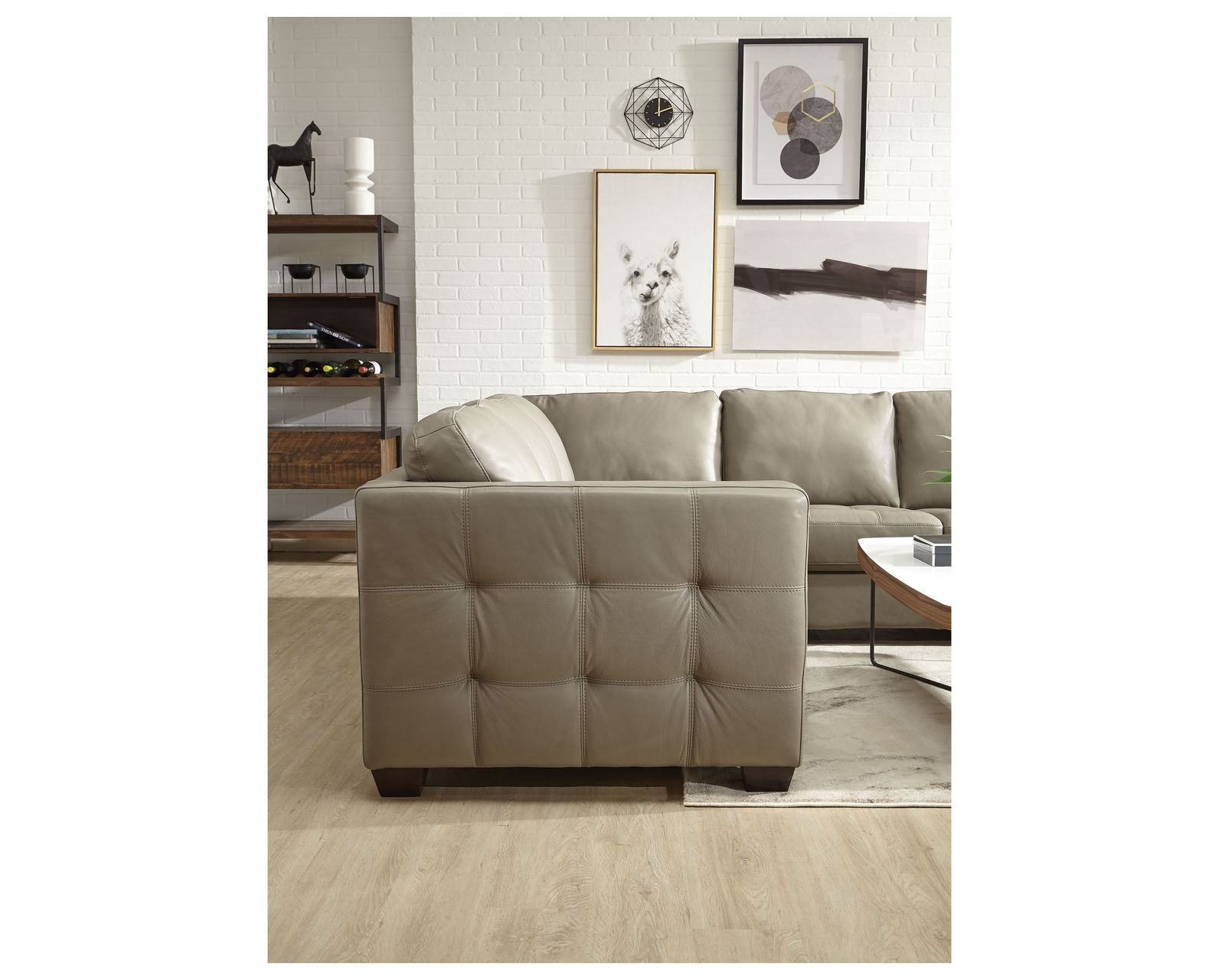Barrett 77558 Sectional (+100 leathers) - Button Tufted Sides