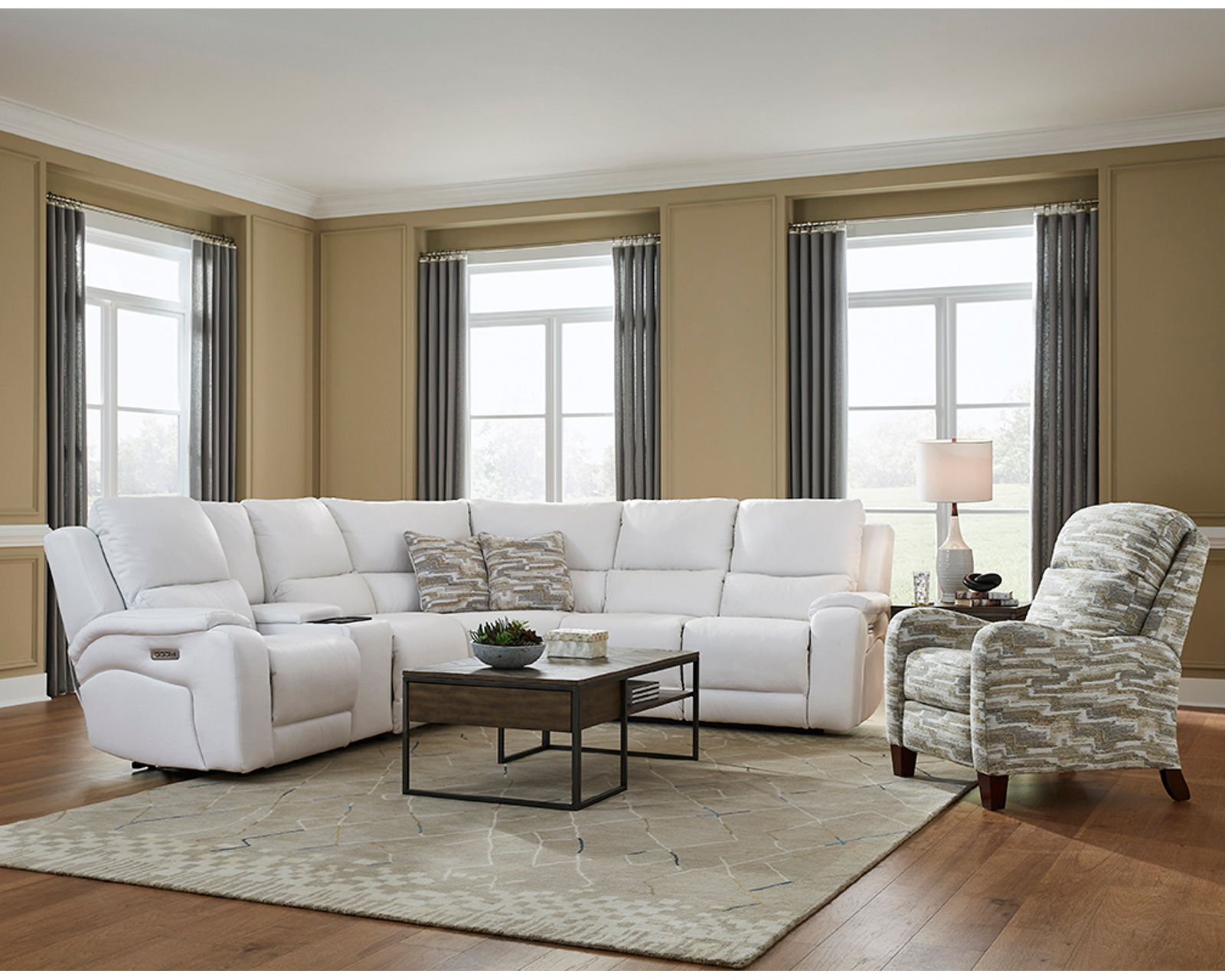 Bloomfield 376 Triple Power Reclining Sectional (+100 fabrics and leathers) - Bloomfield Triple Power Rocker or Zero Gravity Wallhugger Recliner